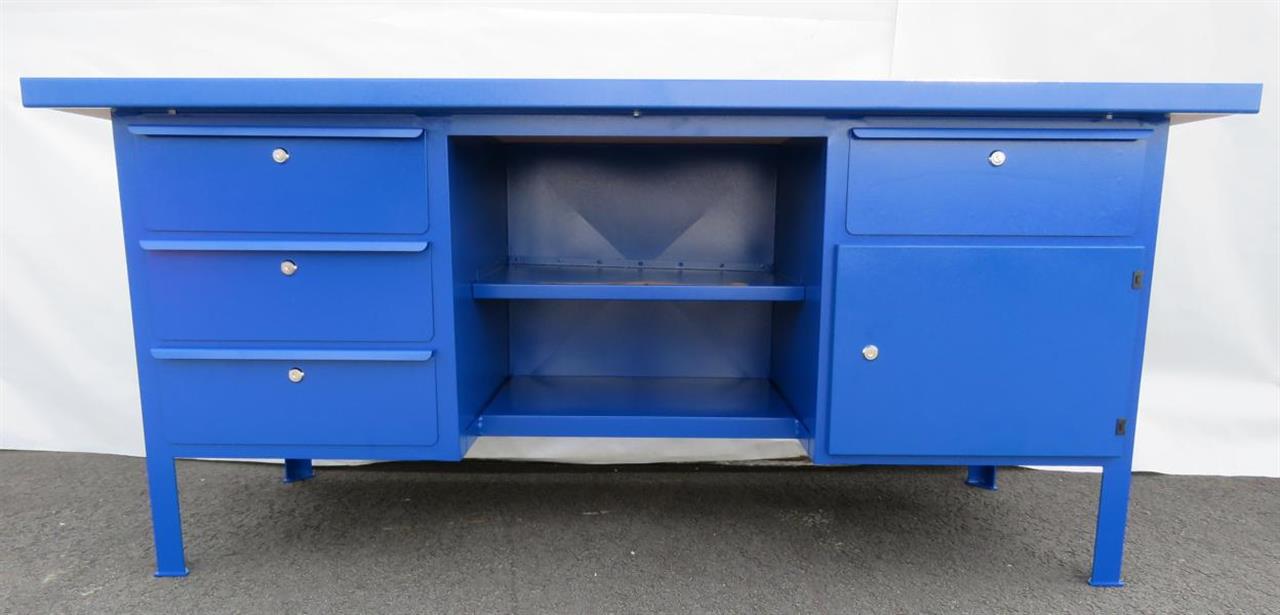 SANDERS BLAU RAL 5010, Sondermaschinen, verschiedene Einrichtungen, Werkbank